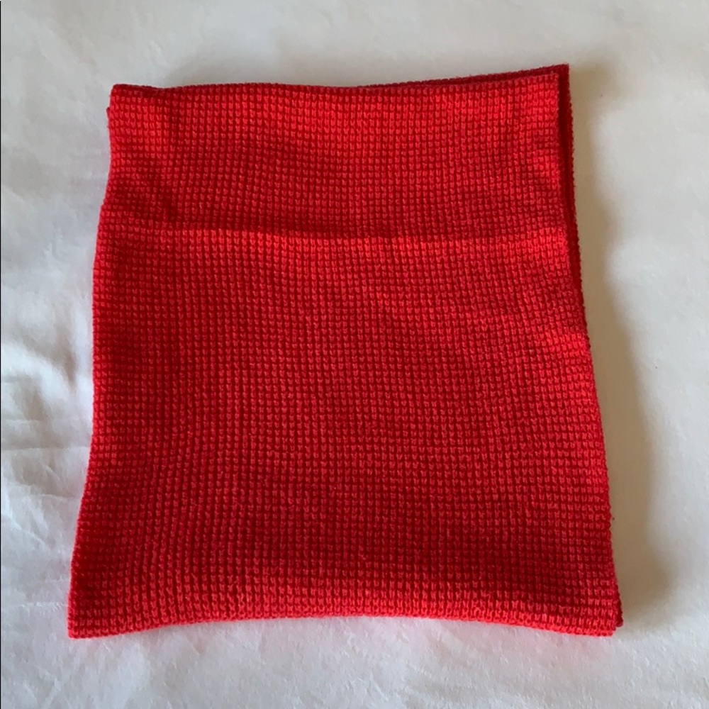 Red Jcrew infinity scarf